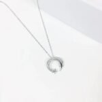 collier etoile filante en argent avec pendentif scintillant 590 1