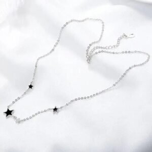 collier etoile noir et argent laccessoire parfait pour toutes occasions 985 1