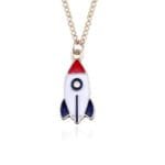 Collier Fusée Spatiale Avec Chaîne Dorée élégante