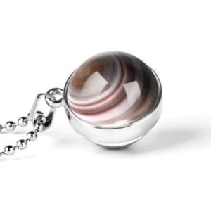 Collier Inspiré De La Beauté Des Anneaux De Saturne - Argenté