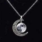 Collier Phosphorescent Croissant De Lune Et Pleine Lune
