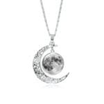Collier Phosphorescent Croissant De Lune Et Pleine Lune