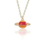 Collier Planète étoilée Avec Anneaux élégants