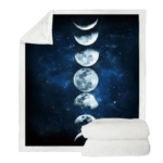 Couverture Phases De La Lune Pour Des Soirées Hivernales Douillettes - 75 x 100 Cm