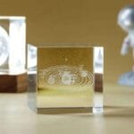 Cube En Cristal Du Système Solaire 6cm x 6cm Avec Câble Usb Inclus