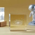 Cube En Cristal Galaxie 6cm x 6cm Avec Câble Usb Décoratif
