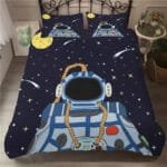 Ensemble De Lit Astronaute Pour Chambre D’enfant Rêvant D’espace - 140cm x 210cm