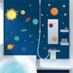 ensemble de stickers muraux du systeme solaire pour enfants 751 1