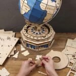 Globe Terrestre En Bois Puzzle 3d