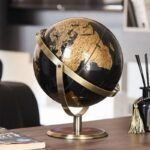 globe terrestre retro un bel ajout pour votre bureau noir cuivre 25 5cm 920 1
