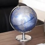 globe terrestre vintage en metal pour decor de bureau elegant 522 1