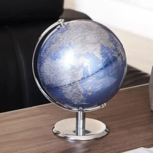 globe terrestre vintage en metal pour decor de bureau elegant 522 1