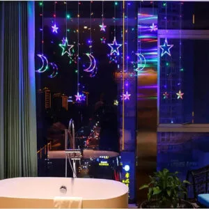 Guirlande Lumineuse Lune étoilée Multicolore Pour Un Décor Enchanteur