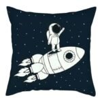 housse coussin petit astronaute voyageur pour enfants taies et protections doreiller 844 1