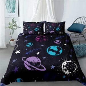 Housse De Couette étoilée Avec Taies D’oreiller Assorties - 150cm x 200cm