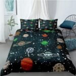 housse de couette etoilee avec taies doreiller assorties 150cm x 200cm housses de couette 765 1