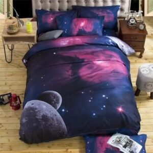 housse de couette etoilee en polyester confortable et douce 150cm x 210cm 4pcs 704 1