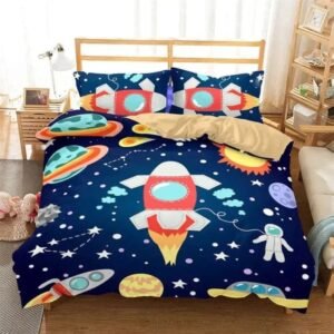 housse de couette fusee confort et reve spatial pour enfants 200cm x 230cm housses 307 1