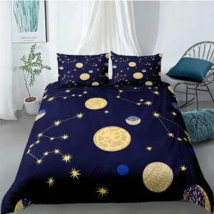 Housse De Couette Spatiale Avec Taies D’oreiller Assorties - 150cm x 200cm