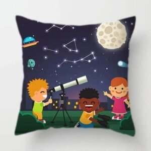 housse de coussin enfant sur le theme des astronomes taies et protections doreiller 690 1