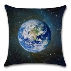 Housse De Coussin Terre Sur Fond étoilé
