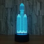 Lampe 3d Fusée Décoration Galactique