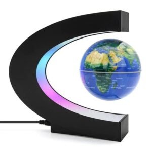 lampe globe terrestre flottant decor educatif unique pour tous les ages bleu 770 1