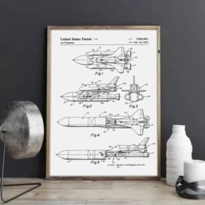 lampe navette spatiale hommage au programme nasa et a lexploration 30 x 40 cm 365 1