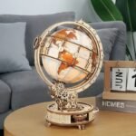 lampe puzzle 3d globe terrestre en bois eclairant votre nuit 468 1