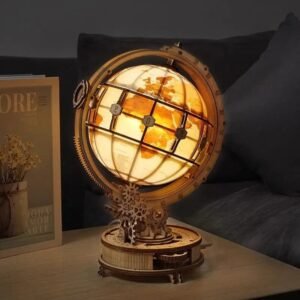 lampe puzzle 3d globe terrestre en bois eclairant votre nuit 754 1