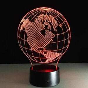 Lampe Stéréoscopique Terre Avec Câble Usb éclairant Votre Espace