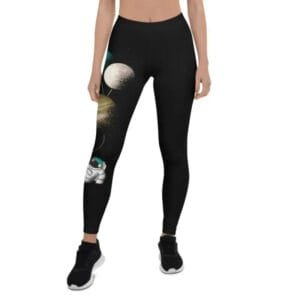 Leggings Confortables Avec Astronaute Et Ballons Planétaires