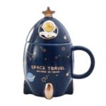 mug en porcelaine fusee pour passionnes dastronomie bleu mugs 141 1
