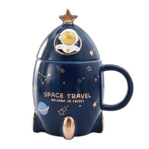 mug en porcelaine fusee pour passionnes dastronomie bleu mugs 141 1