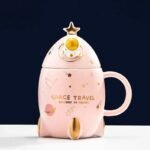 mug en porcelaine fusee pour passionnes dastronomie rose mugs 676 1