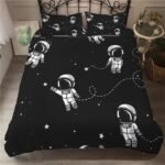 parure de lit petit astronaute pour chambre a coucher spatiale 140cm x 210cm housses 361 1