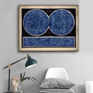 planisphere celeste en toile haut de gamme pour votre decoration 30 x 40 cm affiches 753 1