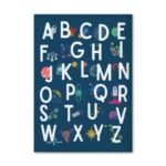 poster alphabet ludique pour enfants en toile 100 coton 30 x 40 cm 476 1