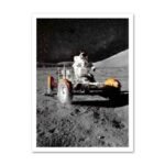poster apollo 15 astronaute et son rover lunaire emblematique 30 x 40 cm 554 1