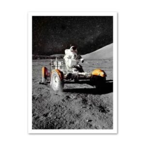 poster apollo 15 astronaute et son rover lunaire emblematique 30 x 40 cm 554 1