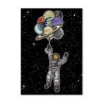 poster astronaute ballons pour un decor spatial amusant et unique 30 x 40 cm 371 1