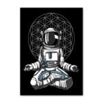 poster astronaute en meditation calme de lespace 30 x 40cm 565 1