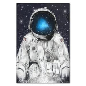 Poster Astronaute En Toile - Décoration Artistique Spatiale - 30 x 40cm