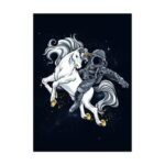 poster astronaute et licorne pour une touche magique a votre decor 20 x 25 cm 170 1
