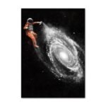 poster astronaute flottant au dessus de la voie lactee 30 x 40 cm 941 1