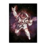 poster astronaute guitariste en toile 100 coton haute definition 20 x 25 cm 148 1