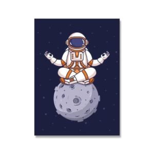 poster astronaute meditant pour une chambre enfant apaisante 30 x 40 cm 296 1