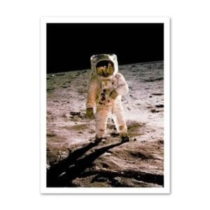 Poster Buzz Aldrin Sur La Lune - Décoration Unique Pour Votre Maison - 30 x 40 Cm