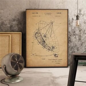poster dantenne de radiotelescope pour une deco scientifique 30 x 42 cm 227 1