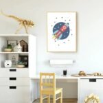 poster de fusee decoratif pour une chambre denfant spacieuse 30 x 40 cm 859 1